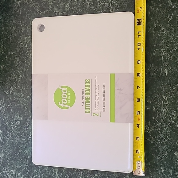FOOD NETWORK 2 PIECES ALL-PURPOSE WHITE CUTTING BOARDS - Picture 6 of 7